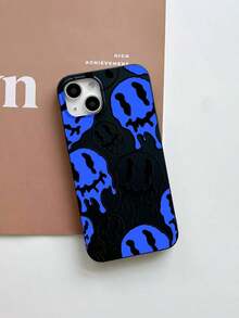 Halloween Ugly  Face Pattern  Case Compatible With IPhone 15/15Pro Grunge - Multicolor - View 3