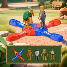 Tralala TungTung Sahur: Juego de batalla de la serie Montaña y Mar Míticos, incluye una plataforma de competencia y cuatro figuras de acción, juego de mesa, juegos interactivos para reuniones con amigos, diseñado para que 2 o 4 jugadores se enfrenten, con el último jugador de pie en el escenario reclamando la victoria, regalo de cumpleaños, Navidad