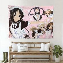 ZLIENSZUS K-On!    Anime Manga Tapestry - Japanese Girls Music Band Wall Hanging Decor With Pastel Colors  Soft Fabric Poster For Bedroom   Living Room  Balcony - Perfect Gift For Anime Fans & K-On!    Lovers  100% Peach Light Beige Fabric  Lightweight & Easy To Hang  Ideal For Indoor Or Outdoor Use   Features Anime Characters In Maid Outfits & K-On!    Theme - 彩色 - 查看 3