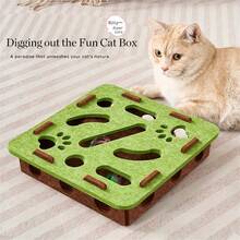 Cat Boredom Relief Toys, Pet Puzzle Digging Toys, Durable Scratch Maze Box Toys, Cat Scratching Board, Cat Scratching Post, Cat Tree, Cat Vocal Toys, Suitable For Multiple Scenarios
