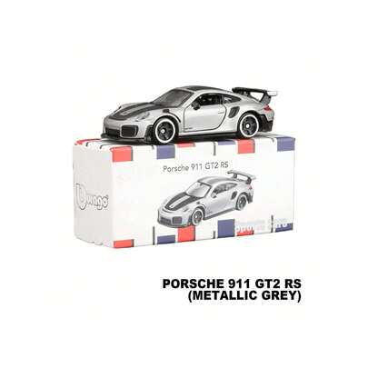 Burago 官方授权正品1/64比例合金汽车模型奔驰凯迪拉克保时捷雪佛兰仿真压铸金属车模型摆件迷你小型车模型收藏