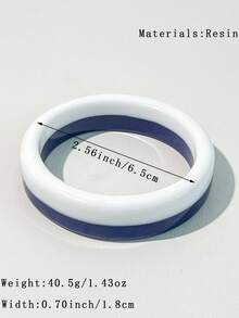 时尚优雅的蓝色树脂手链，性感独特的不对称袖口手镯，适合日常佩戴 - 多色A - 查看 18