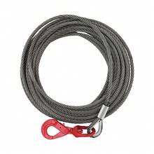 50ft Wire Rope, Stainless Steel Wire Rope Cable With Swivel Hook And Self Locking Hook For Winch Operations, Lifting, Rigging, Towing (Red) - Red - View 6