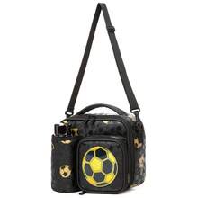 Boys Lunch Bag Travel Lunch Bag Bento Cooler Bag Two Compartments Cooler For Boys With Adjustable Strap Back To School - Black 16348 - View 4