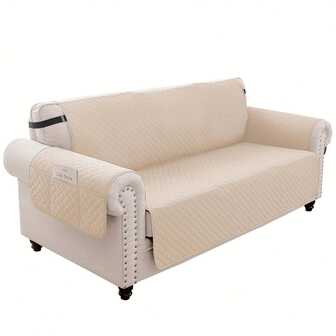 1/2/3/4-Piece Solid Color Diamond-Pattern Sofa Cushions, Waterproof, Non-Slip, Wear-Resistant, Machine Washable, All-Season Use, Suitable For Bedrooms, Living Rooms, Hotel Lobbies, Etc.