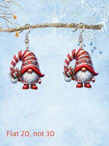 Hoa tai mặt dây chuyền hình ông già Noel đỏ thanh lịch 2D quyến rũ, phong cách thiết kế tinh tế, acrylic phẳng in hai mặt, quà tặng hoàn hảo cho Halloween, Lễ tạ ơn, Giáng sinh, Ngày lễ tình nhân, kỷ niệm, sinh nhật, ngày lễ, đa năng cho kỳ nghỉ, tiệc tùng, đeo hàng ngày - Nhiều màu - Xem 6