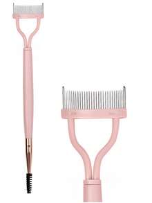 1PC Dusty Pinkdouble-Headed Eyelash Comb: One End Deeply Combs Mascara Clumps, The Other Grooms Small Areas Like Lash Ends And Lower Lashes-Full-Featured For Flawless Eye Makeup.
