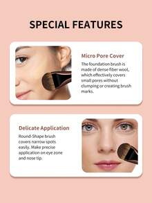 MAANGE 4件套高品质合成纤维化妆刷套装，便携旅行化妆刷套装，包含面部刷、散粉刷、腮红刷、遮瑕刷、轮廓刷、鼻影刷、眼影刷、粉底刷和细节刷，赠品，专业化妆刷，完整化妆套装 - 彩色 - 查看 9