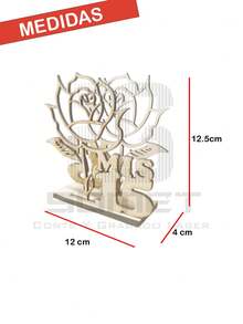 12 Servilleteros Rosa Mis XV  Modelo de MDF - Camel - Ver 2
