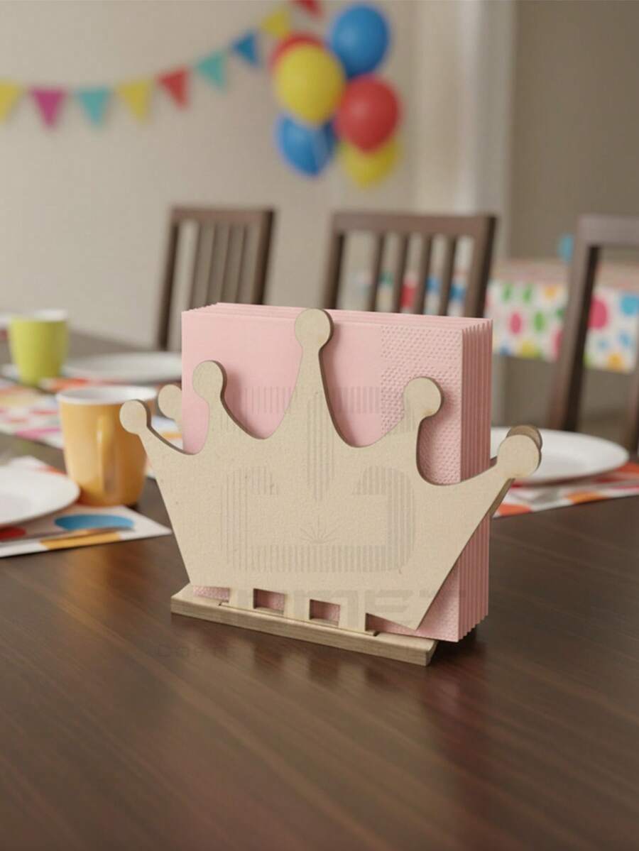 12 Servilleteros de Corona Modelo 3 de MDF - Camel - Ver 1