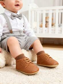 Infant Shoes Boys Girls Infant Sneakers Non-Slip Soft Rubber Sole Toddler Crib First Walker Lightweight Shoes