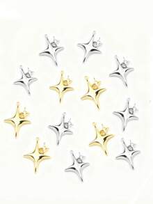 10pcs Mini Copper Cross Pendant Electroplated In Gold/Silver Color For DIY Bracelet/Necklace Making - 1 - View 13