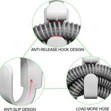 1 件/2 件 CPAP 管挂钩，带防滑钩、CPAP 管支架和 CPAP 头带挂钩，可防止管泄漏和缠结 - 白色 - 查看 5