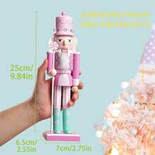 25 cm kreative pinke Zuckerwaren-Serie Nussknacker Weihnachtsfeier Tischdekoration feines Geschenk