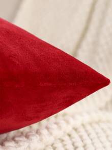 1 pieza Funda de almohada decorativa navideña, franela con bordado de reno de peluche, decoración rústica para sala de estar, dormitorio, sofá, regalo navideño