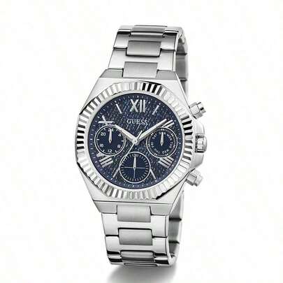 Guess Women's Watch - 38mm Silver Tone Multi-Function Dial, Stainless Steel Bracelet, 5ATM Water Resistant, Business Watch For Daily Wear GW0769L1