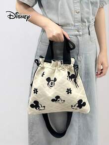Pattern Drawstring Shoulder Bag, Handheld Tote Bag, Suitable For Travel, Shopping, Commuting, Daily Matching, And Party Occasions