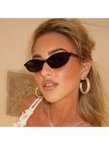 Y2K-Style Steampunk Glasses - Lightweight, Comfortable, And Fashionable Square Frames With Brown Lenses Suitable For Use With Computers, Televisions, And Mobile Phones, Valentine's Day,Wedding - 豹紋 - 查看 6