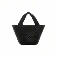 Guess Bolso de mano grande de unicolor minimalista para mujer, ideal para ir al trabajo - WG953075 Negro