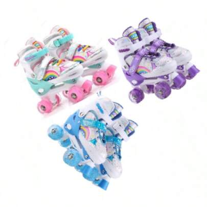 Patines de ruedas especializados para comercio electrónico transfronterizo para niños, ruedas de doble, conjunto completo para principiantes, patines para niños y niñas