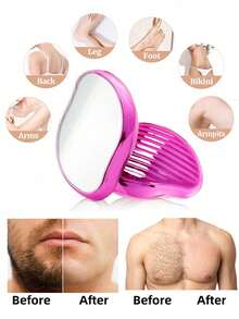 Reusable Crystal Leg Hair Remover For Women And Men,Magic Painless Exfoliation Hair Removal Tool,Ladies Epilator Painless Physical Crystal Hair Remover Eraser Glass Hair Remover, Easy Cleaning Hair Removal Tool Depilation,Body Hair Removal Tool, Crystal Glass Callus Shaver Manual Depilation Exfoliator, Magic Leg Hair Eraser For Back Arms Legs ,Hair Products And Accessories For Barber Salon Beauty Travel Essentials(Don't Shave Hair Or Beard)
