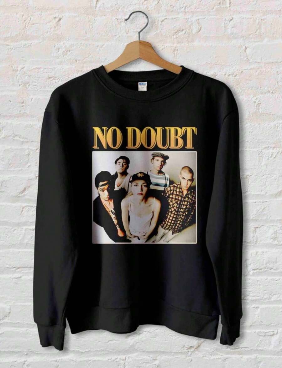 No Doubt Sweatshirt 90s Ska Punk Throwback Music (2) - 黑色 - 查看 1