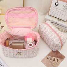1pc, Large Capacity, Pencil Pouch, Pencil Case, Pen Handle Coin Pouch, Pen Simple Cosmetic Storage Bag Makeup Bag Office Stationery Organizer Pencil And Marker Box