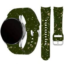 Color Speckles Bands Compatible With Samsung Galaxy Watch 7 Band 40mm 44mm, 20mm No Gap Soft Silicone Strap Replacement For Galaxy Watch 6 5 4/Classic 6 4/FE 40 Mm/Watch 5 Pro 45mm Women Men