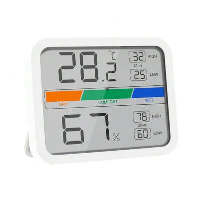 Oryx Digitale thermometer en hygrometer voor binnen en buiten, minimum/maximum met vochtigheidsindicator