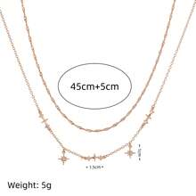 1 Stück elegante achteckige Stern-Set Zirkonia Gold Silber Damenkette, 18K vergoldet, geeignet für Alltag und Party, kann als Geschenk für Ehefrauen, Mütter, Freundinnen verwendet werden, Damenschmuck, Damenmode-Accessoires, Zirkonia Armband, vergoldeter Schmuck
