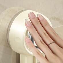 Badezimmer-Saugnapf-Haartrocknerhalter, Badezimmerregal, Haushalts-Wandregal, Wandregal, hohe Optik und Funktionalität