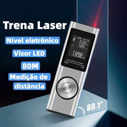 Trena Laser Digital Profissional Mileseey 80 Metros com LED com nível eletrônico integrado Profissional HREBOS IF-298