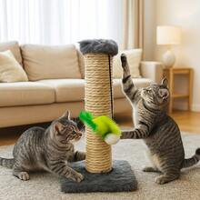Cat Scratching Post With Exclusive Sisal Toy - 灰色 - 查看 1