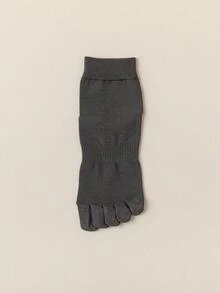 5-Toe Cotton Socks For Men, Solid Color, Breathable, Seamless Mid-Calf Socks, Suitable For All Seasons, Anti-Odor, Durable, Pill-Resistant