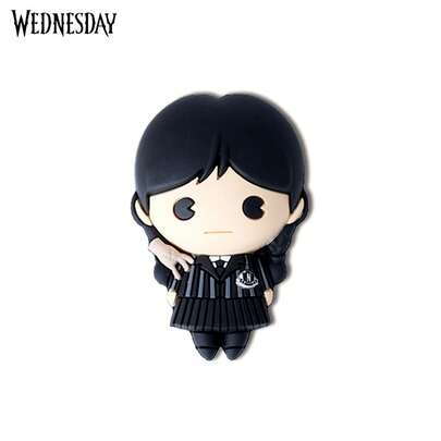 Netflix 1pc Official Warner Bros. Wednesday Addams Theme Collectible Magnets, Featuring Iconic Design - Premium Decorative Fridge Magnets, Suitable For Storage Cabinets, Whiteboards, Cupboards And Kitchen Accessories, Ideal For Fans And Enthusiasts.