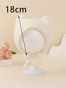 1件装3-12个月婴儿白色针织双角帽，秋冬保暖婴儿帽，可爱卡通婴儿帽系列 - 1PC - 查看 9