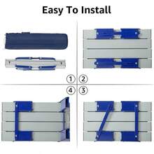 Mesa de Camping Plegable compacta, Plateado/Azul - inicial - Ver 5