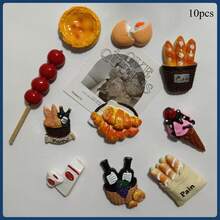 1pc/4pcs/5pcs/5pcs-Style 1/6pcs/7pcs/7pcs-Style 1/8pcs/8pcs-Style 1/9pcs/9pcs-Style 1/10pcs/10pcs-1/11pcs/12pcs/13pcs 3D Realistic Food Magnetic Stickers, Delicious Food Themed Stickers, Creative Fridge Magnets, Decorative Accents For Office, Kitchen, Whiteboard, Storage Cabinet, Dishwasher, Home Decor, Gifts For Friends And Family, Valentine's Day - 彩色 - 查看 39
