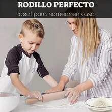 Rodillo De Madera Giratorio Para Amasar Pizza Pan - 1 - Ver 7