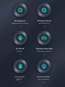 Halloween Must Have: RGB Breathing Lights Wireless Headphone Dynamic RGB Breathing Lights Wireless Headphone Ultra 200H Battery Life, 99D Immersive Surround Sound With Crystal Clear Noise Cancelling Mic, All-Day Comfort & Universal Compatibility Gift For Girls & Boys