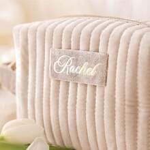 1 buah Tas Kosmetik dengan Nama yang Dipersonalisasi, Hadiah untuk Pengiring Pengantin, Hadiah Pernikahan, Tas Perlengkapan Mandi untuk Perjalanan, Kantong Kosmetik, Hadiah Ulang Tahun, Kantong Perjalanan - MultiWarna - View 8