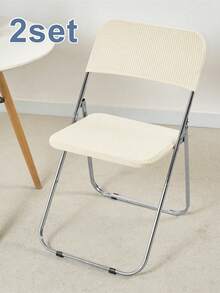 2Pcs/Set Polar Fleece Folding Chair Covers Elastic Dining Chair Slipcovers Chairs Seat With Backrest Cover Protector Wedding - Multicolor - View 22