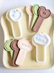 Cartoon Animal Lollipop Cookie Mold Cute Toast Love Puppy Cat Shape Cookie Cutter Fondant Cake Stamp Cookie Cutter Baking Tool - Lollipop - View 5