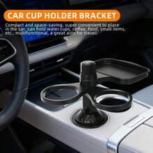 1 khay đựng đồ đa năng trên xe hơi, có giá để cốc, đế nhỏ gọn và tiện lợi, có thể xoay điều chỉnh, thích hợp để đựng các vật dụng linh tinh, giá để cốc tròn, phù hợp với hầu hết các loại xe hơi. - 1 - Xem 3