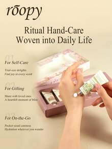 Roopy 音乐系列护手霜，迷你护手霜礼盒套装，滋养保湿，持久留香，小巧便携，粉色护手霜礼盒，秋冬季理想礼物 - 6*12g - 查看 4