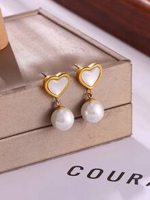 1Pair Minimalist Small Pearl Stud Earrings For Women Faux Pearl Earrings Classic White Round Pearl Stud Earrings Wedding Jewelry Bridesmaid Gift