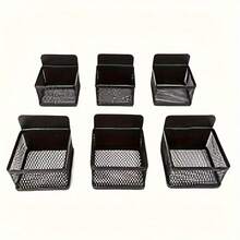 1 Set Soporte metálico resistente de 6 compartimentos para bolsitas de té, organizador magnético de caja de té para refrigerador, gabinete, mostrador - Estante ahorra espacio para bolsitas de té, regalo ideal para amantes del té - Cada canasta sostiene 12 bolsitas de té, el set de 6 canastas sostiene 72 bolsitas de té