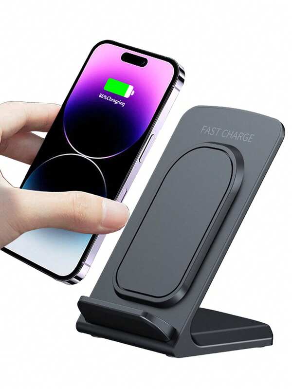 15W Foldable Stand 2-In-1 Wireless Charger, Compatible With Qi-Enabled Wireless Charging Smartphones, For IPhone 8/X/11/12/13/14/15/16 Series