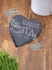 1Pc Personalized Stone Coaster, Personalised Your Drink Here,Custom Text And Drink Picture Ornament, Tea Coffee Gin Beer Wine Whisky Laser Engraved Gift,Unique Ideal Gifts For Him, Her,Boyfriend,Girlfriend,Dad,Mom,Family,Friends For Anniversaries,For Holiday Party,For Thanksgiving Day,For Graduation,For Weddings,For Halloween ,For Couples Gift, Wedding,Christmas - Multicolor - View 9