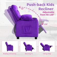 Child Reclining Chair, Toddlers Recliner Sofa With Cup Holders,Toddlers Recliner Chair With Cup Holder,Big Kids Recliner For Ages 3+,Sofa For Boys & Girls Bedroom